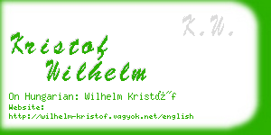 kristof wilhelm business card